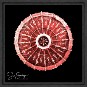 Wheel of fortune mit Schattenfugenrahmen Holz schwarz